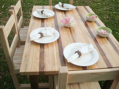 Custom Made Walnut Oak Wormy Maple And Cherry Butcherblock Dining Table
