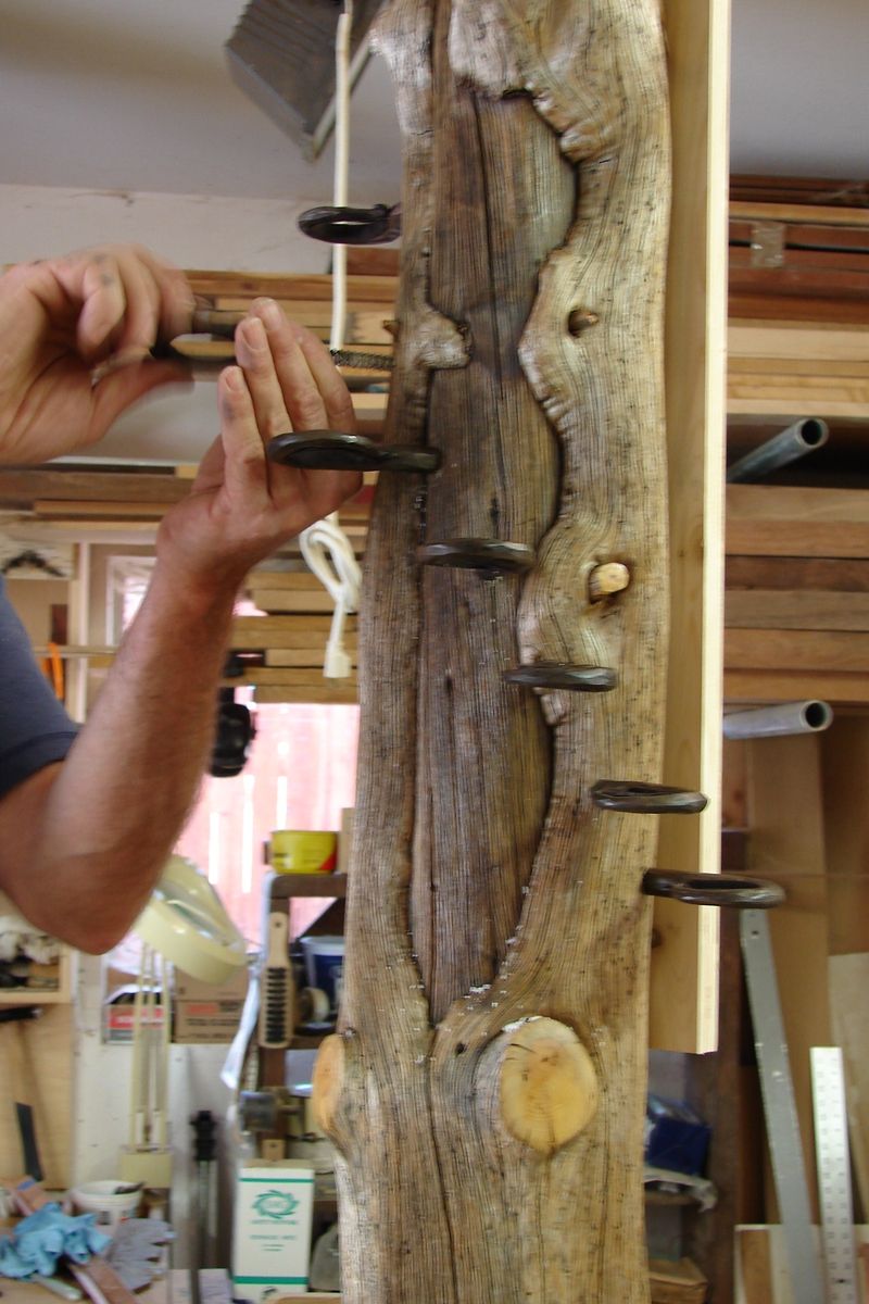 Custom Made Rustic Pool Cue Rack by Dan Joseph Woodworks | CustomMade.com