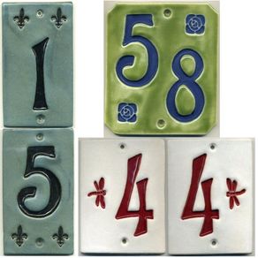 Craftsman House Numbers Mission Arts And Crafts Stickley Style Craftsman Style Two Digit House Number Tiles By Laura Reutter