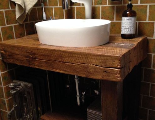 Custom Made Rustic Bath Vanity - Reclaimed Barnwood