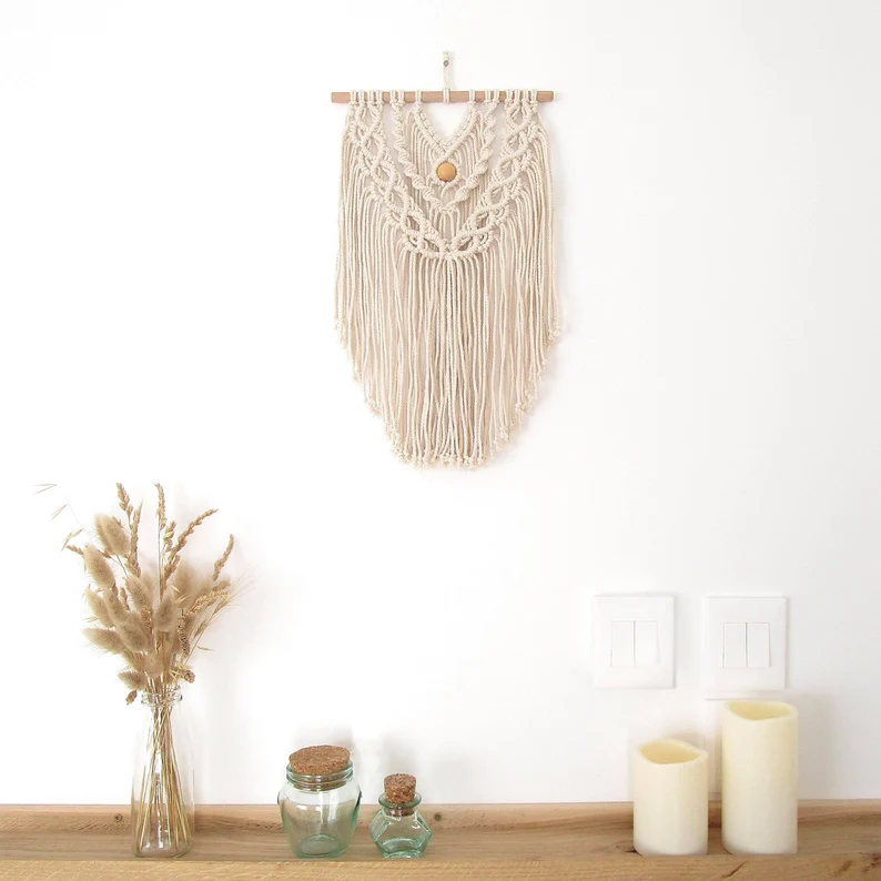 Buy Custom Made Small Bohemian Wall Hanging Tapestry Wall Hanging, Macrame  Decor, made to order from MamaRugs