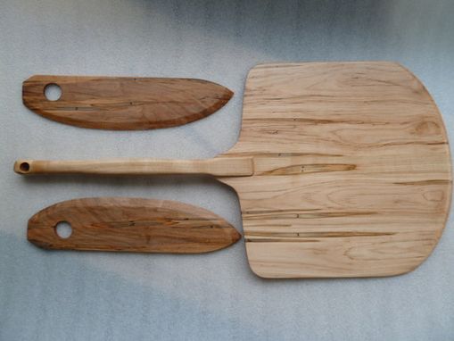 Custom Made Wood Pizza Cutter / Serving Knife