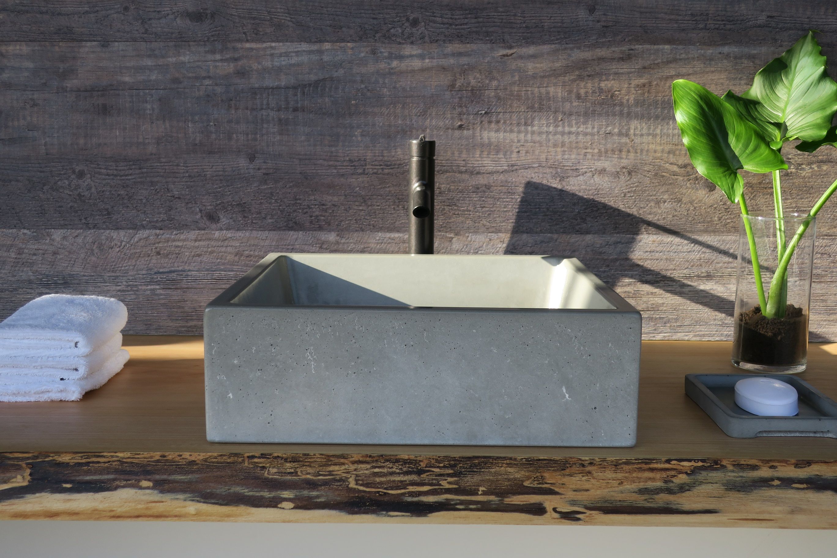 Buy A Hand Crafted Concrete Vessel Sink Square Made To