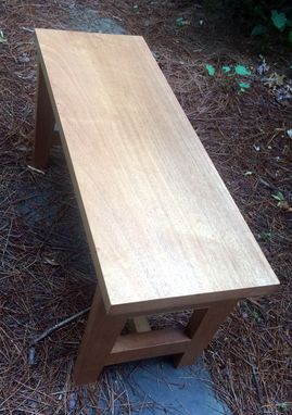 Custom Made Bench Or Table In African Mahogany Contemporay Style