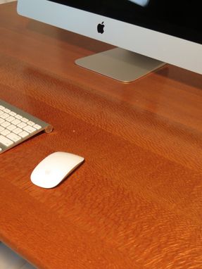 Custom Made Desk - Lacewood Desk Top With Adjustable Height Base