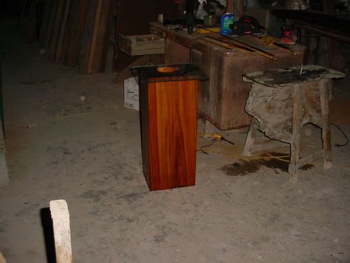 Custom Made Cypress Beam Accent Table Lighted