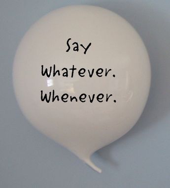 Custom Made Dry Erase Conversation Pieces(Tm) - Blown Glass Cartoon Word Balloon