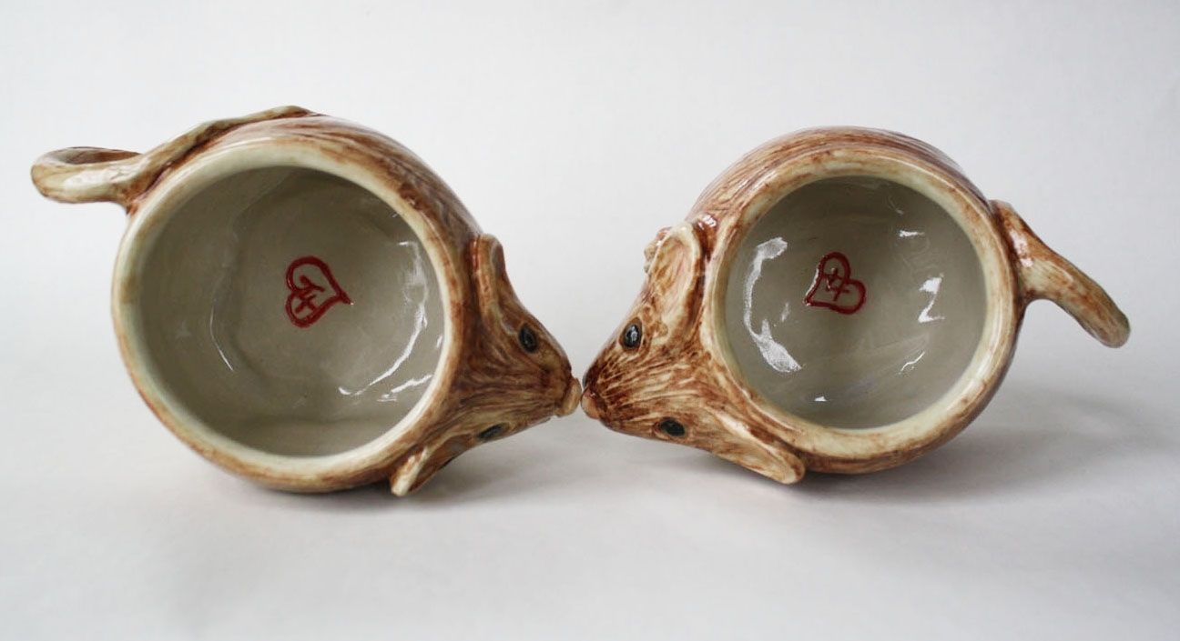 Custom Made Animal Mug Sets by Sara E. Lynch