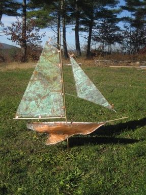 Custom Made Copper Sailboat Weathervane