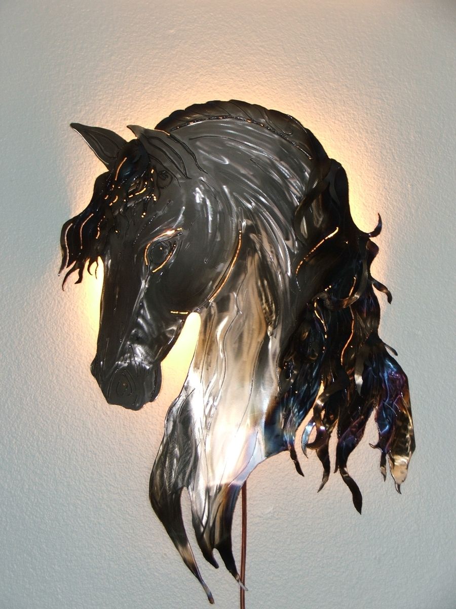 Hand Crafted Metal Art Design, Wall Decor, Kim's Steel Horses by JunkA