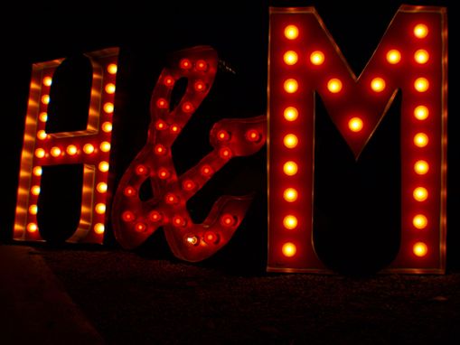 Custom Made H&M Vintage Marquee Art Letter Bulb Channel 3 Ft Each