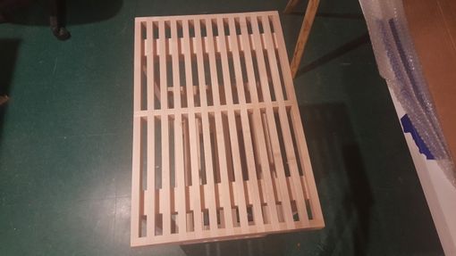 Custom Made Slatted Maple End Table