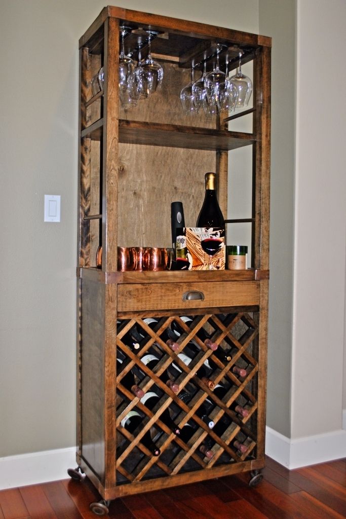 Handmade Wine Bar Cabinet by Noble Brothers Custom Furniture