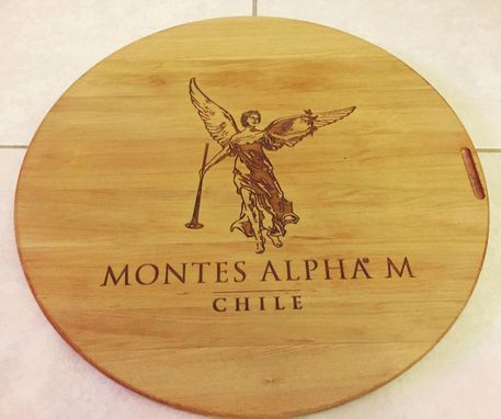 Custom Made Wine Panel Montes Alpha Lazy Susan Large 20 Inches Diameter.