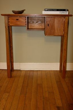 Custom Made Heart Pine Side Board Table