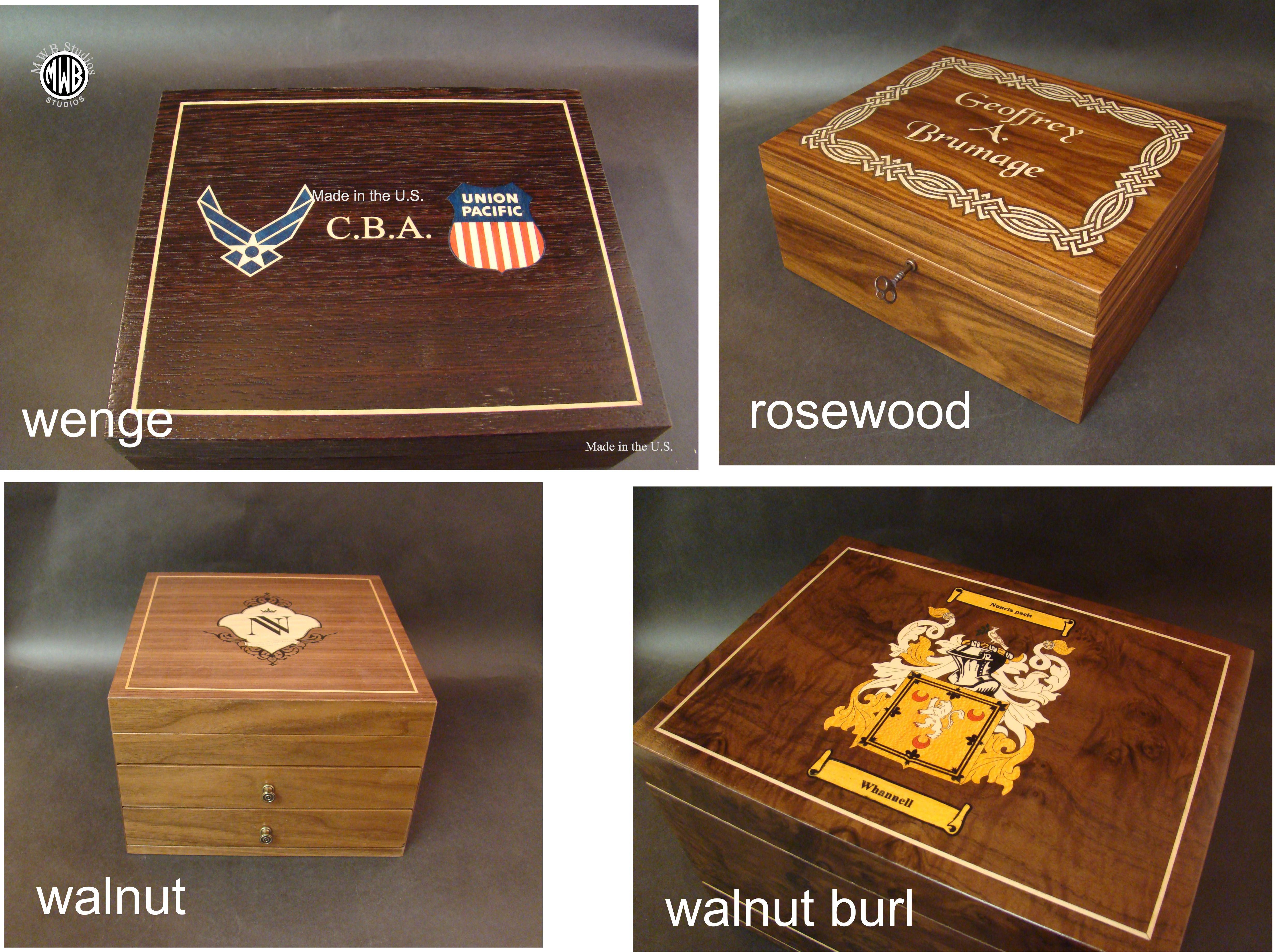 Hand Made Handcrafted Humidor With Inlaid Family Crest Hd50 With Free