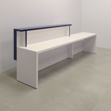 Custom Made Custom Modern Long Reception Desk With Counter - Los Angeles Desk