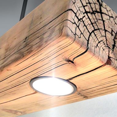Custom Made Reclaimed Wood Beam Spot Led Light Fixture With Less Metal Canopy Base To Order From Pieceofgrain Custommade Com - Reclaimed Wood Lamp Base Custom Made Reclaimed Wood Beam Spot Led Light Fixture With Less Metal Canopy Base To Order From Pieceofgrain Custommade Com - Reclaimed Wood Lamp Base