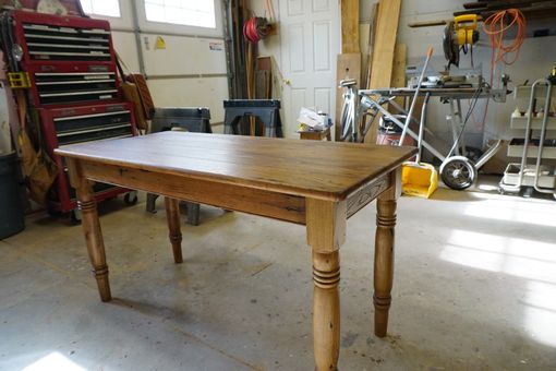 Custom Made Chestnut Food Prep And Dining Table.
