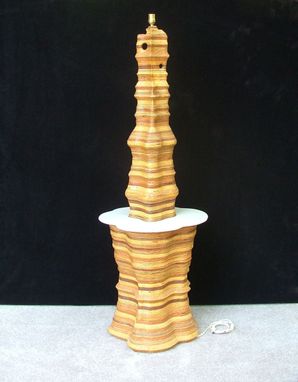 Custom Made Centered Pillar Lamp Table