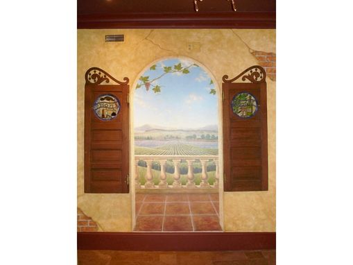 Custom Made Chateau Wine Cellar Trompe L'Oeil Mural With Faux Finish And 3d Items By Visionary Mural Co.
