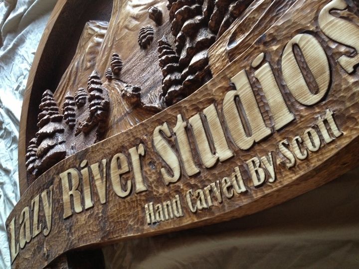 Hand Crafted Custom Made, Wooden Signs, Hand Carved By Scott, Home