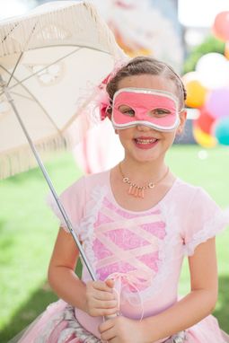 Custom Made Pink And Grey Felt Mask For Pinkie The Tight Rope Walker Costume