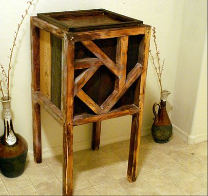 Custom Made Reclaimed Wood Box Cabinet