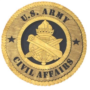 Custom Made U.S. Army Civil Affairs Wall Tribute, U.S. Army Civil Affairs Hand Made Gift