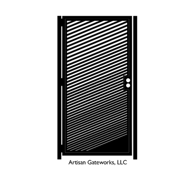 Custom Made Decorative Steel Gate - Slash - Garden Gate - Custom Gate - Decorative Steel Panel