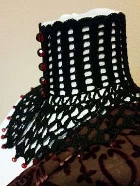 Custom Made Black Lace Crochet Choker Steampunk Victorian Goth