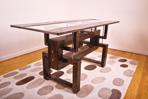 Custom Made Custom Industrial Contemporary Eclectic Dining Coffee Table