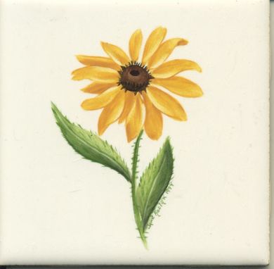 Custom Made 4x4 Blackeyed Susan Tile