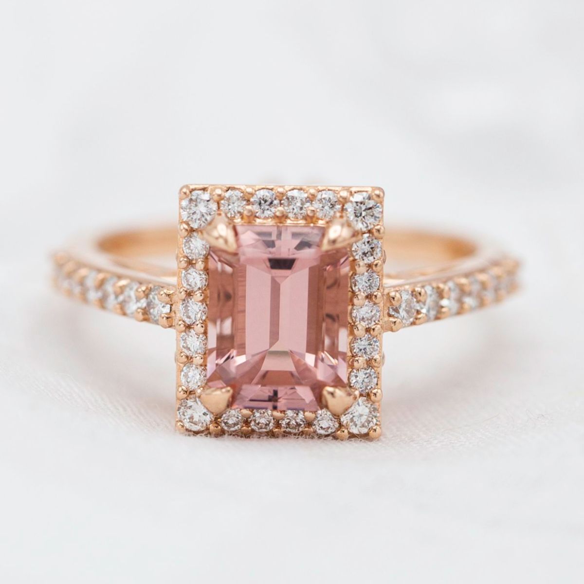 HUGE Precious Flawless 26.20 Ct Natural Pink Morganite Faceted Loose Gemstone GIT Certified Square Cut Very Rare Morganite Use Making Ring