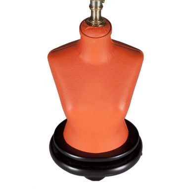 Custom Made Unique Orange Woman's Torso Table Lamp