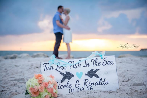 Custom Made Beach Wedding Decor Wood Sign, Two Less Fish In The Sea Gift For Couple