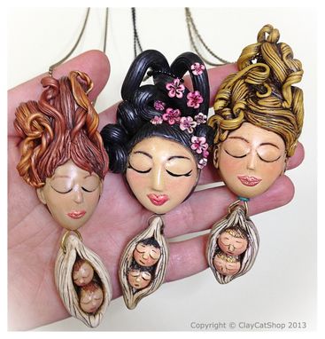 Custom Made Mom Pods - Original Art Pendants