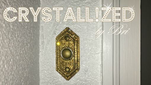 Custom Made Custom Crystallized Door Bell Plate Outdoor Decor Bling Genuine European Crystals Bedazzled