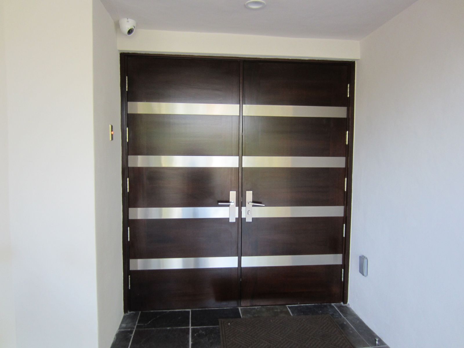 Hand Crafted Contemporary Entry Doors With Stainless Steel By Deco