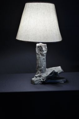 Custom Made Sun Bleached Driftwood Table Lamp