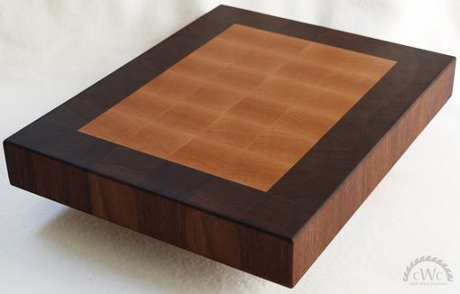 Custom Made Cutting Board - Solid Walnut And Maple End Grain Butcher Block