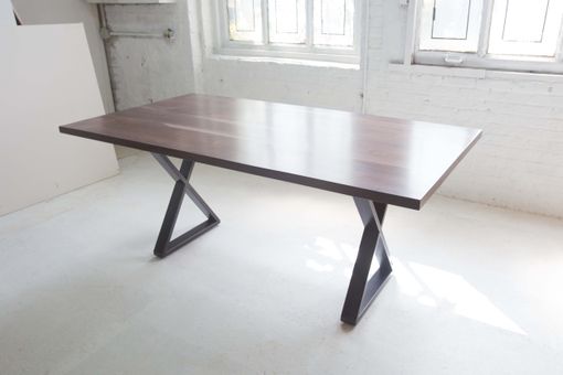 Custom Made X-Base Walnut Dining Table