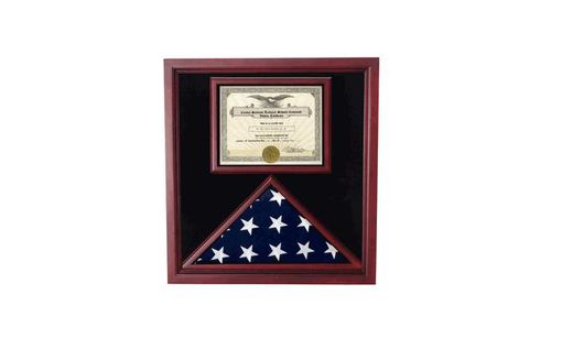 Custom Made Flag And Document Display Case