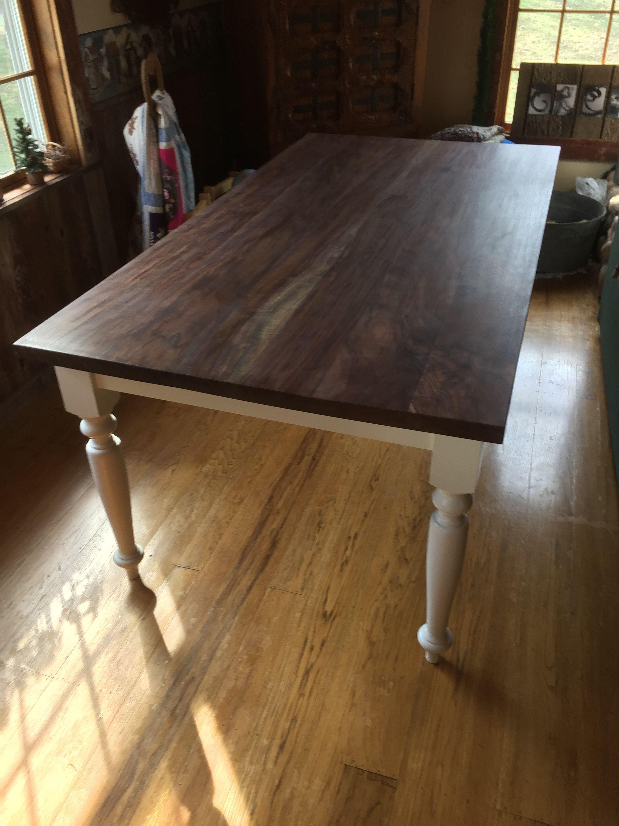 Hand Made Walnut Dining Table And Chairs by Black Beard Woodworking