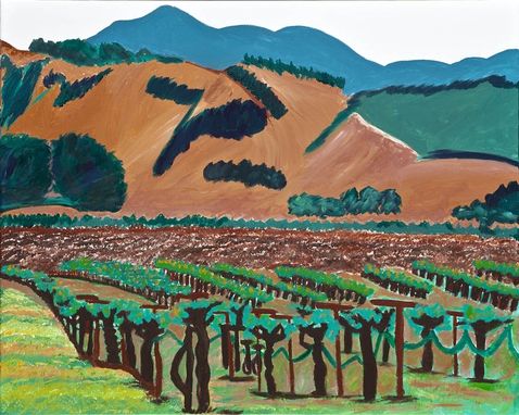 Custom Made Original Wine Country Landscape Painting