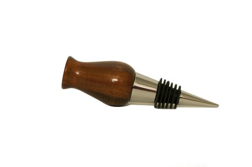 Custom Made The Tulip Bottle Stopper Walnut And Mahogany