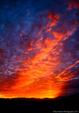 Custom Made "Fire In The Sky", Photograph, 12" X 18" Unframed Print