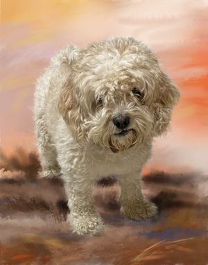 Custom Made Custom Pet Portrait Painting On Canvas Or Watercolor Paper