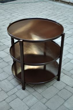 Custom Made 28"  Three-Tiered Round In Table