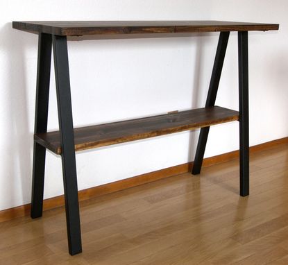 Custom Made Modern Industrial Console Table, Entry Table, Steel & Wood Accent Table